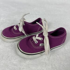 Vans Toddlers Purple Low Top Lace Up Shoes T's 5 Wild Aster Classic Sneakers